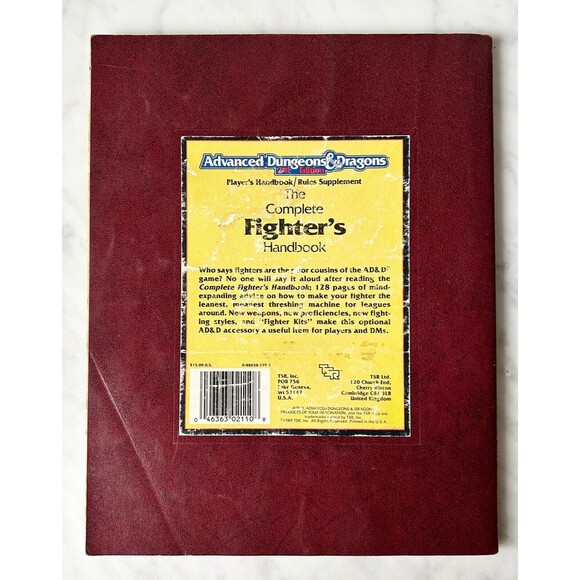 Advanced Dungeons & Dragons The Complete Fighter's Handbook AD & D 2nd Ed 2110 - Picture 2 of 13